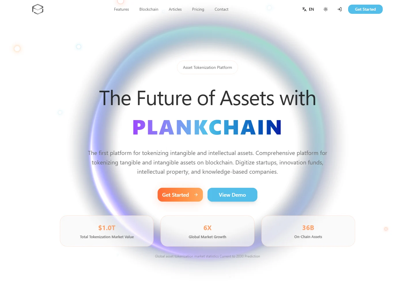 RWA Tokenization Platform website introducing its asset digitization platform